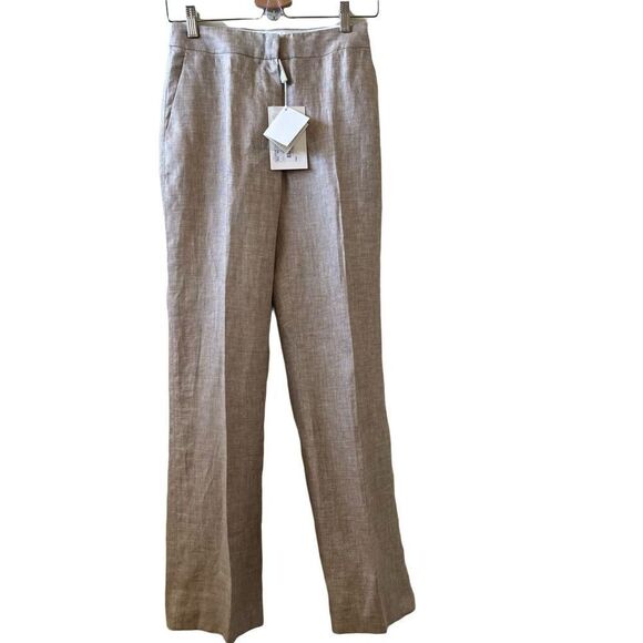 Max Mara Neutral leisure Rapide linen dress pant size 2 - Picture 1 of 7